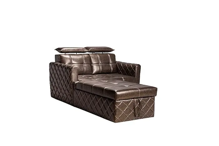 VIVDeal Compact Leatherette L Lounger Storage